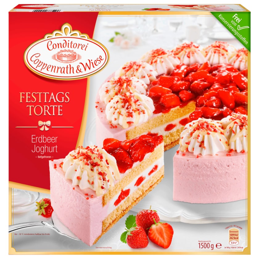 Conditorei Coppenrath & Wiese Festtagstorte Erdbeer-Joghurt Torte 1500 g